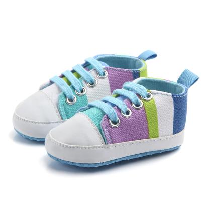 China Cute Colorful Anti-odor Canvas Baby Boy Girl Shoes Soft Toddler for sale