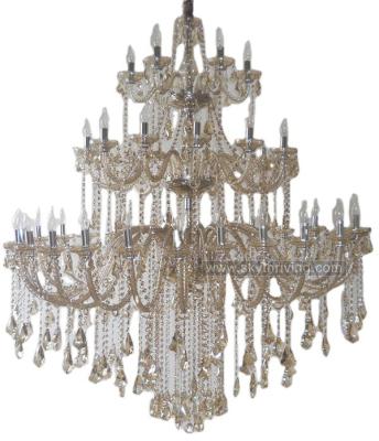 China 3 Tier Traditional Luxury Large Chandeliers For Hotel Lobby Chandelier for sale