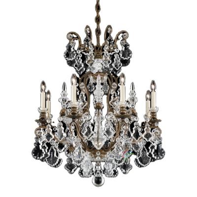 China Traditional Versailles 8 Light Wrought Iron Chandelier Lighting for sale