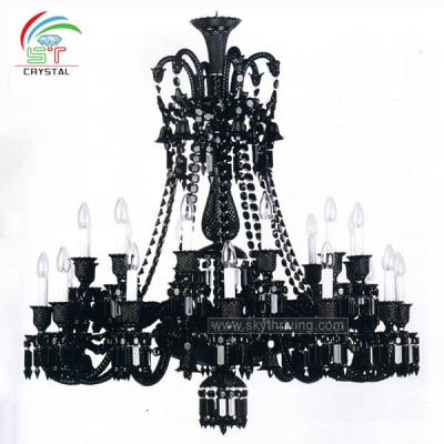 China Modern Contemporary Italian Black Crystal Chandelier for sale