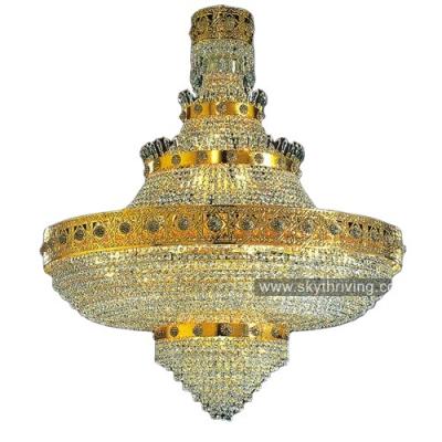 China Large Modern European Crystal Chandelier Church Hall Hanging Crystal Lamp for sale