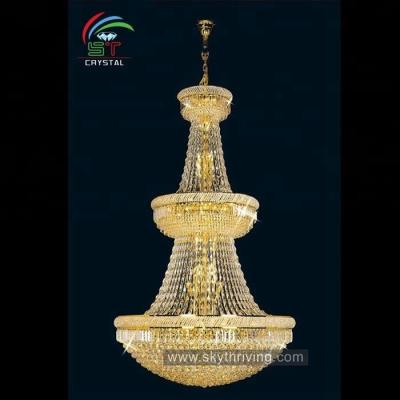 China Luxury classic factory-opened gold or chrome plating crystal chandelier / romantic chandeliers for sale