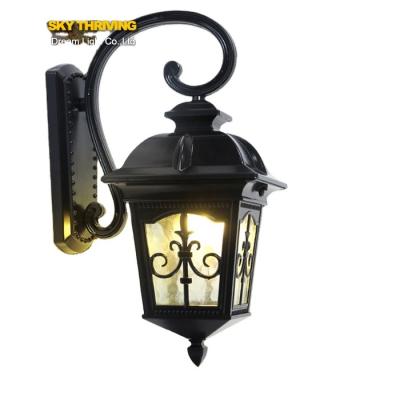 China Traditional Single Head Black Antique Outdoor Wall Lamp for sale