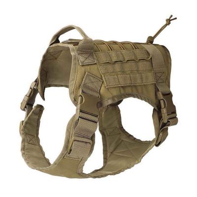 China Viable Army Dog Products Tactical Dog Vest MOLLE Harness Training Vest With Pull Handle for sale