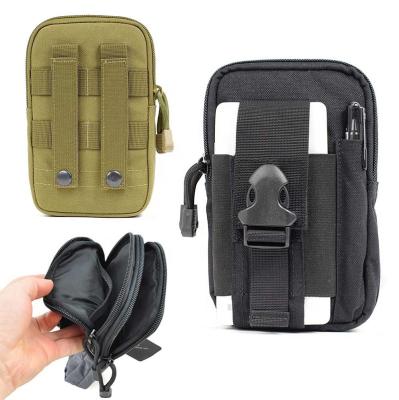 China Protect Tactical Nylon Cell Phone Belt Pouch Wallet 1000D Molle Waterproof Waist Fanny Pack EDC for sale