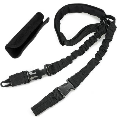 China Tactical Army Bungee Sling 1 or 2 Nylon Webbing Double Dots Military Sling with Shoulder Pad Custom Shoulder Strap for AR15 for sale