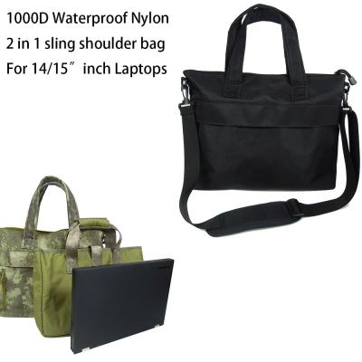 China Men's 1000D Nylon Shoulder Messenger Bag Laptop Briefcase Tactical Backpack with Waterproof Function for sale