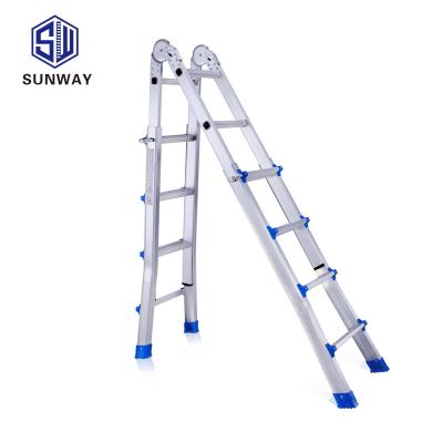 China Folding Ladders Ladders Scaffolding Aluminum Alloy Stair Parts Folding Aluminum Dock Ladder for sale