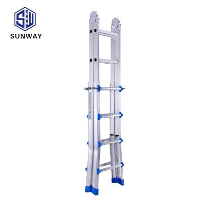 China Multi Position Aluminum Orchard Folding Step Ladders China Manufacture Adjustable Agricultural Purpose Ladder for sale