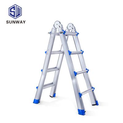 China Orchard Adjustable Agricultural Aluminum Stance Folding Ladders Universal Step Ladder for sale