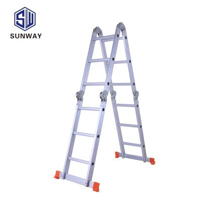 China Folding Ladders Six-Joint Multi Purpose Aluminum Folding Ladder With Steps Ladders for sale