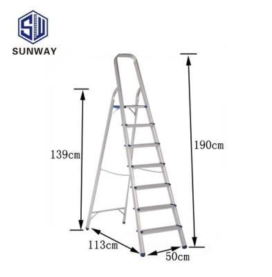 China Multifunctional High Quality Aluminum Folding Ladders Bookcase Folding Platform Ladder for sale