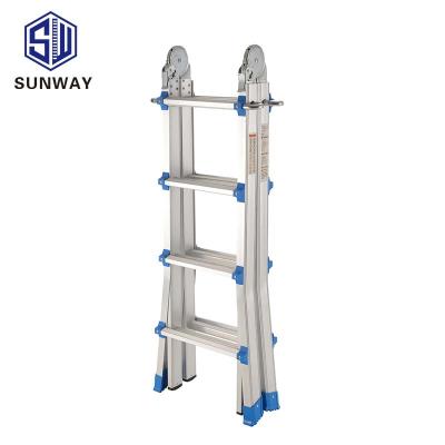 China Folding Ladders Type 1a 300 lbs Folding Wall Mount Step Aluminum Ladder Glide for sale