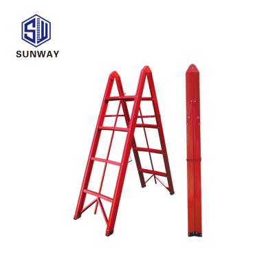 China Folding Ladders Grade Premium 3 Step Aluminum Folding Stick Ladder for sale