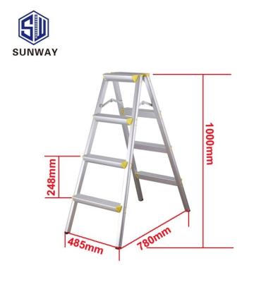 China Folding Ladders Double Sided Small Stool Step Ladder Portable Aluminum for sale