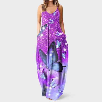 China Women's New 2022 African Casual Dress Fashion Tie Dye Breathable Maxi Long Dress Summer Beach Casual Dress for sale