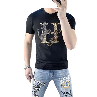 China Casual Fashion Loose T-shirt Shorts Sheath High Quality Wholesale Summer Men's Formal T-Shirts for sale