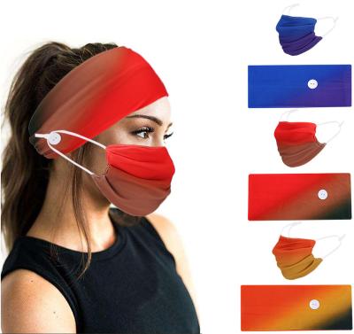 China Eco-friendly wholesale reusable maskse summer wear face masking and headband set yoga sports women masking for sale