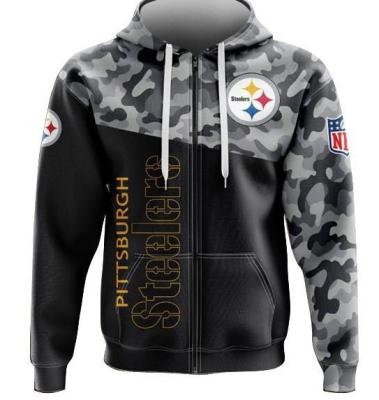 China Anti-wrinkle OEM Men's NFL Sweatshirt 3D Printing Thick Hoodies Men's Hoodies and Sweatshirts Printing Fashionable Striped Pullover Long Sleeve for sale