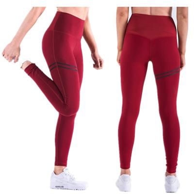 China Seamless High Quality Antibacterial Gaiters Yoga Pants Solid Color Women Fitness Gaiters Lift Up Gaiters With for sale