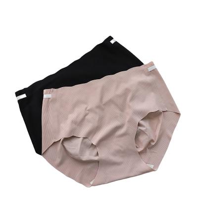 China Traceless Colorful Antibacterial Soft Breathable Seamless Silk Panties Cloth Fabric Women's Mid Waist Women's Panties for sale