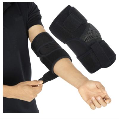 China Unisex Adjustable Black Sports Pad Brace Badminton Basketball Tennis Elbow Brace for sale