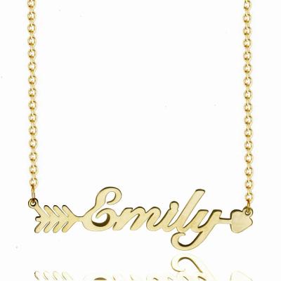 China Stainless Steel Custom Personalized Any Name Choker Necklace Gold Plated Letters Necklace for sale