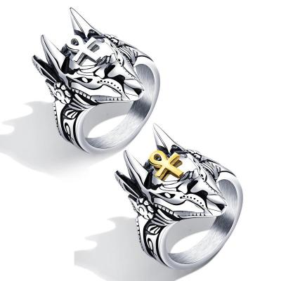 China High Quality Engraved Chief Ring Vintage Custom Mans Ring Stainless Steel Coyote for sale