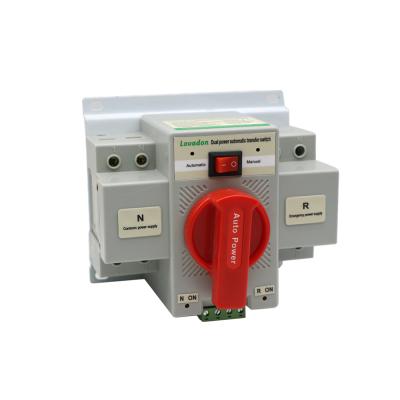 China AC 63A 2p 4P ABS Insurance Automatic Transfer Switch Single Phase ATS Commercial Security Double Power for sale