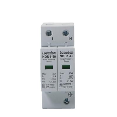 China PA66 SPD 4 Phase Surge Protector 20ka-40ka Surge Arrester Surge Protector Device for sale