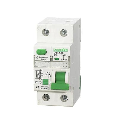 China New Type 1P+N 6 10 16 20 25 32 Amp RCD Circuit Breaker RCCB Residual Current 6kA for sale