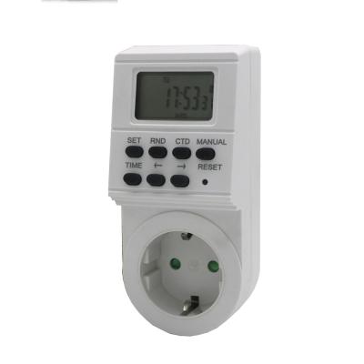 China 7 Buttons For Easy Operation 220v 12/24-Hour Programmable Timer Switch RESET Function Manual Changeover Electric Socket Timer for sale