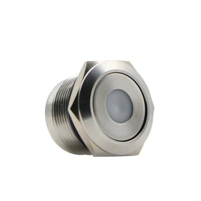 China Stainless Steel IP65 Waterproof 22mm Metal Push Button Switch With LED Light for sale