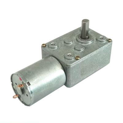 China Totally Enclosed Worm Gear Motor Small Worm Gearbox DC Motor 5V With Worm Gear 12V 24V for sale