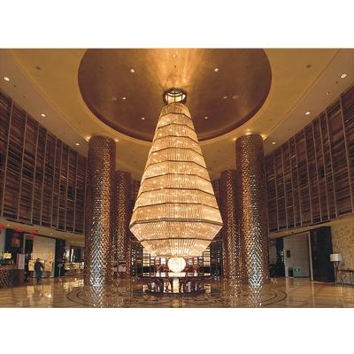 China Custom Modern Large Art Crystal Chandelier Lobby Modern Decoration Factory Hotel Indoor Engineering Lighting Chandelier for sale