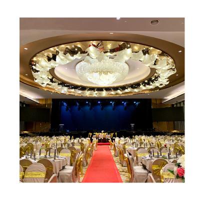 China Large Modern Simple Hot Selling Wedding Decorate LED Lights Crystal Chandelier Lighting Customize High Ceilling for sale