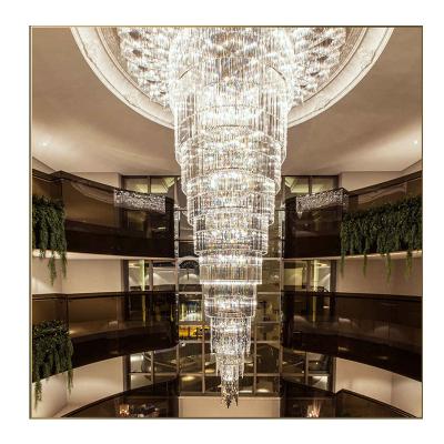 China Large Modern Simple Chandelier Hotel Lobby Crystal Luxury Chandelier Provide Professional Customized Design Manufacturer for sale