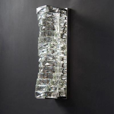 China Modern Luxury Classic Clear Color Crystal Glass Wall Light 10W Three Surface Mounted Led Wall Lamp Custom Made Wholesale for sale