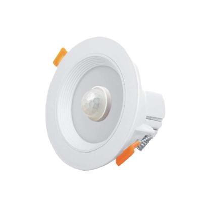 China Embedded Home Aisle Led Human Body Induction Downlight Intelligent Infrared Enclosed Downlight for sale