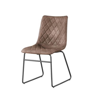 China (Others)Adjustable Faux Leather Metal Leg Chair High Quality PU Dining Home Furniture for sale