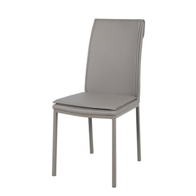 China Metal Adjustable Legs Modern Simple Design PU (Other) Dining Chairs for sale