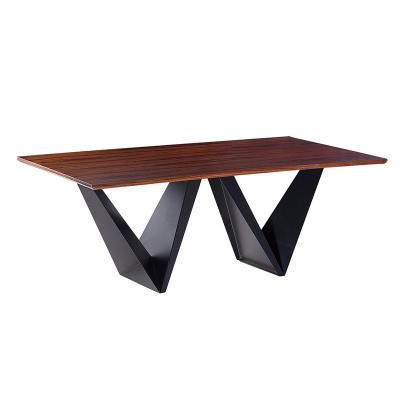 China Simple Design MDF Adjustable Tops Modern Dining Tables Restaurant Home Furniture (Others) for sale