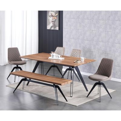 China (Others) Simple Design Adjustable Modern MDF With Dining Tables Paper Home Restaurant Furniture for sale