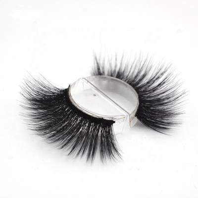 China 25mm long natural luxury faux mink eyelashes 5d faux mink eyelashes same aize the best faux mink vegan eyelashes with private label for sale