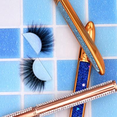 China Christmas Party Long False Eyelashes Fancy Natural Silk Eyelash Packaging Fashion Lash Silk Colored Eyelash Strips Natural Soft Box for sale