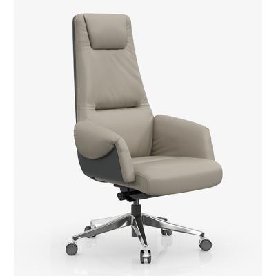 China Stretch Factory Manufacturing High End Executive Furniture High Back Office Chair PU Leather Office Chair for sale