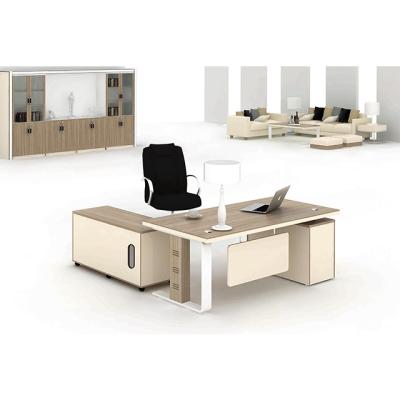 China Modern Luxury Wood Extendable Melamine Office Manager Office Living Room Furniture for sale