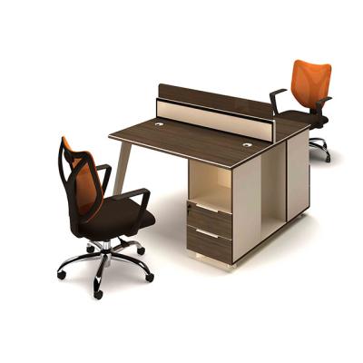 China Modern Expandable Low Price Office Furniture China 2 People Office Workstation Desk Splits Table Workstation With Cabinet for sale