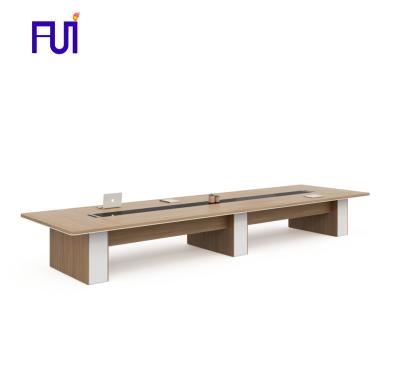 China Competitive Price Extendable Office Desk 16 seater MFC Conference Table Modern Meeting Base Office Equipment Long for sale