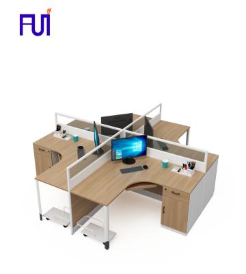 China New Design Modern Office Cubicle Workstations Modular Office Workstation MFC Table Workstations Furniture for sale